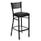 Flash Furniture Restaurant Stool, Grid Back, Black Seat XU-DG-60116-GRD-BAR-BLKV-GG - alternate 1